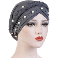 Turban Damen Kopftuch mit Perle – Chemo & Haarausfall Hut