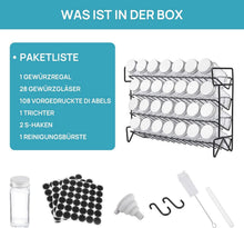 Vtopmart 4-stöckiges Gewürzregal mit 28 Gläsern und