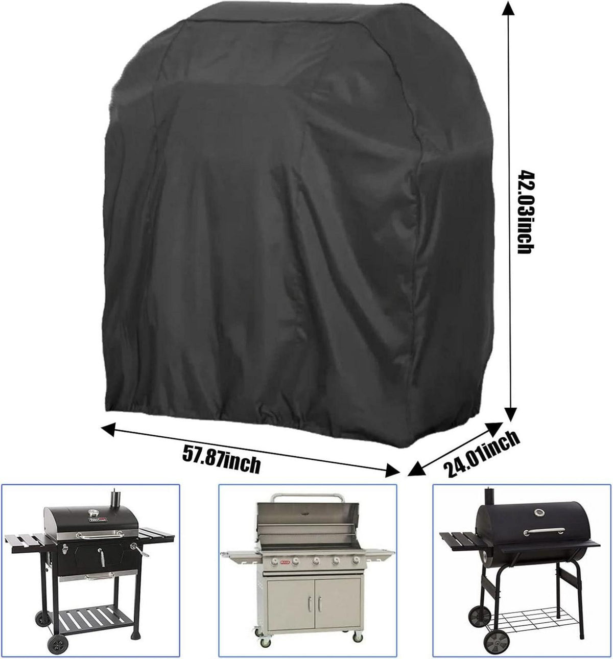 Grill Abdeckhaube 420D Oxford 147x61x122cm - Wasserdicht UV Schutz