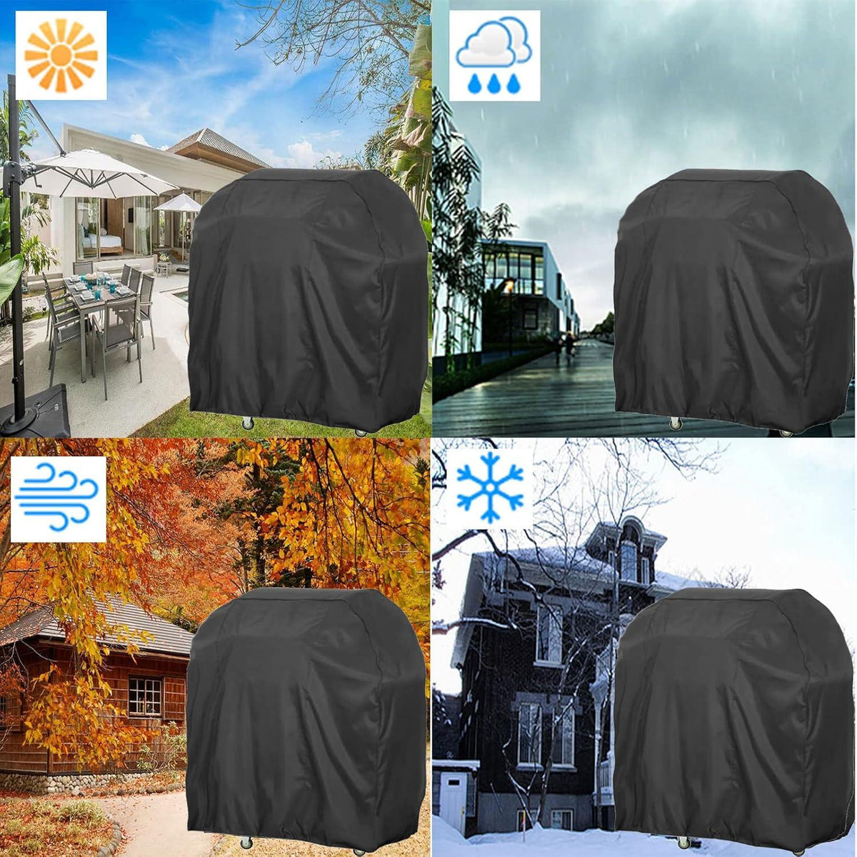 Grillabdeckung 420D Oxford Wasserdicht, UV-Schutz, 147x61x122cm
