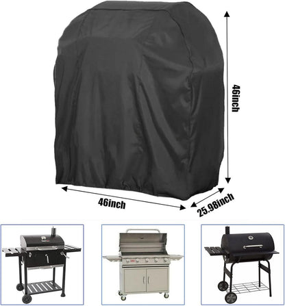 Grillabdeckung 420D Gasgrill Abdeckung Winterfest 117x66x117cm Wasserdicht