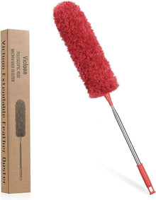 Staubwedel Teleskop Mikrofaser 243cm Edelstahlstange Rot