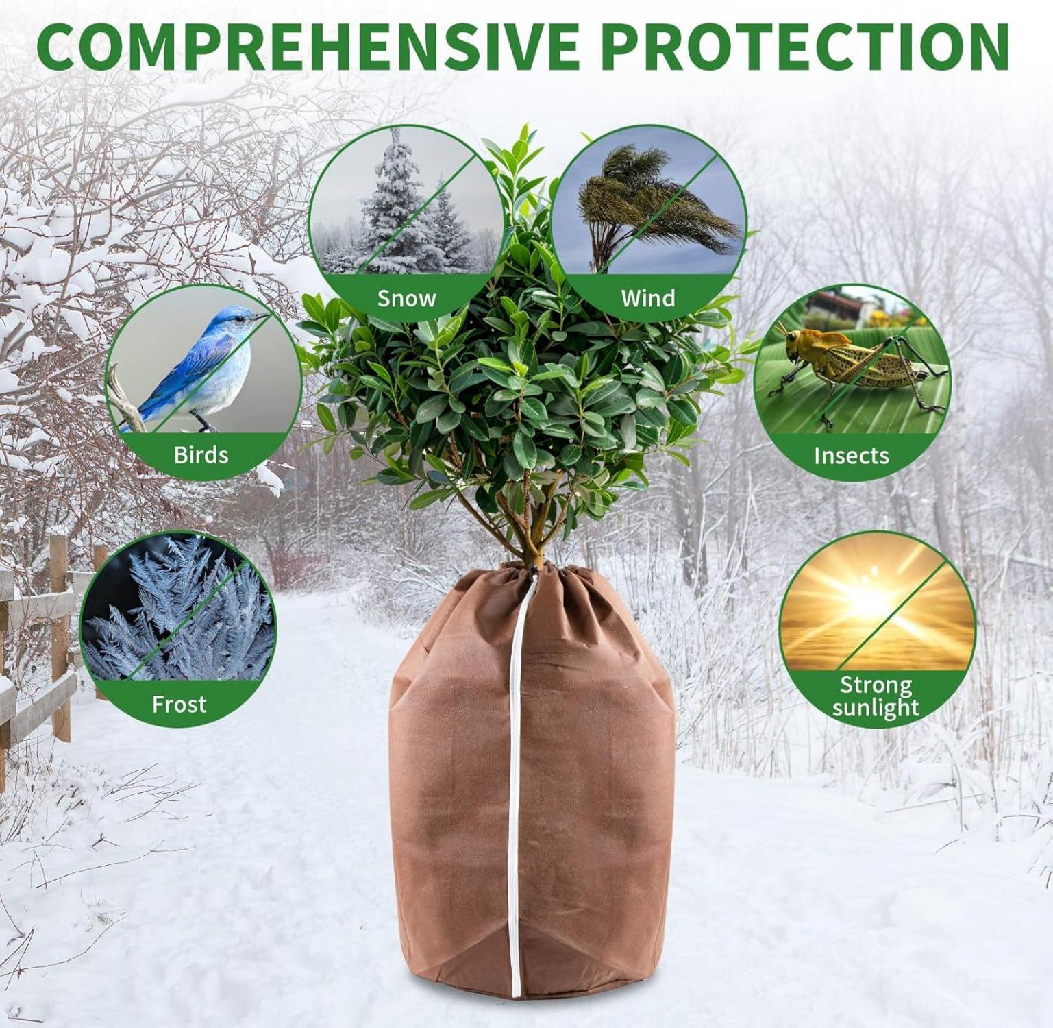 Winter-Topfschutz XLL, Thermo Schutz 70x65 cm für Topfpflanzen