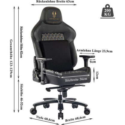 Fantasylab Gaming Stuhl 200KG Belastbarkeit Bürostuhl