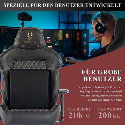 Fantasylab Gaming Stuhl 200KG Belastbarkeit Bürostuhl