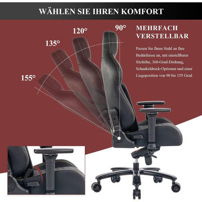 Fantasylab Gaming Stuhl 200KG Belastbarkeit Bürostuhl