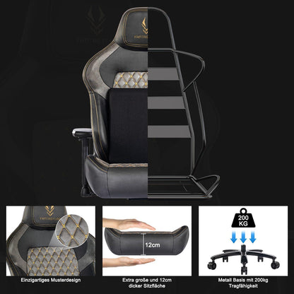Fantasylab Gaming Stuhl 200KG Belastbarkeit Bürostuhl Armlehne