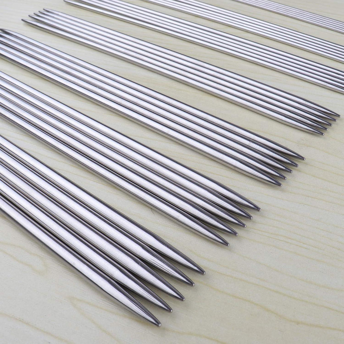Metall Stricknadeln Set mit Zubehör 55 Stück Nadelspiel 20 cm für Socken 2,0-6,5 mm