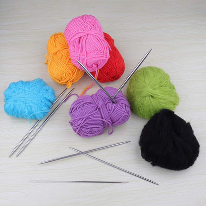 Metall Stricknadeln Set 55tlg. mit Strickzubehör 2,0-6,5 mm