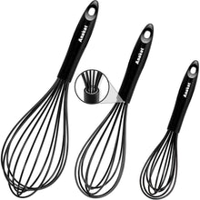 Silikon Schneebesen Set 3er – Hitzebeständig & Antihaft-Kochgeschirr