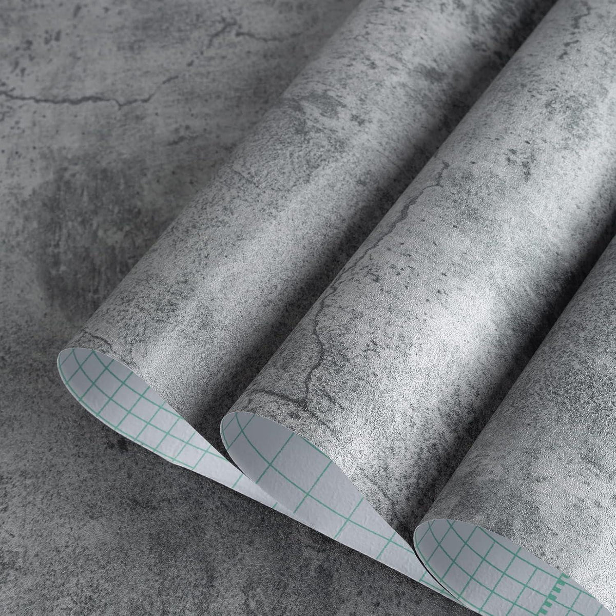 Dunkelgrau Selbstklebende Tapete 3D Beton Textur 80CMx4M Vinyl-Wasserfeste
