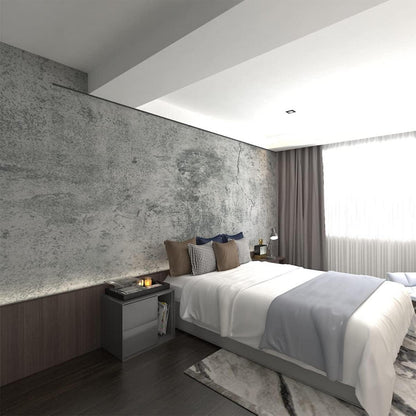 Dunkelgraue 3D Beton Selbstklebende Tapete 80x400 cm Industrial Style deco vinyle deco murale