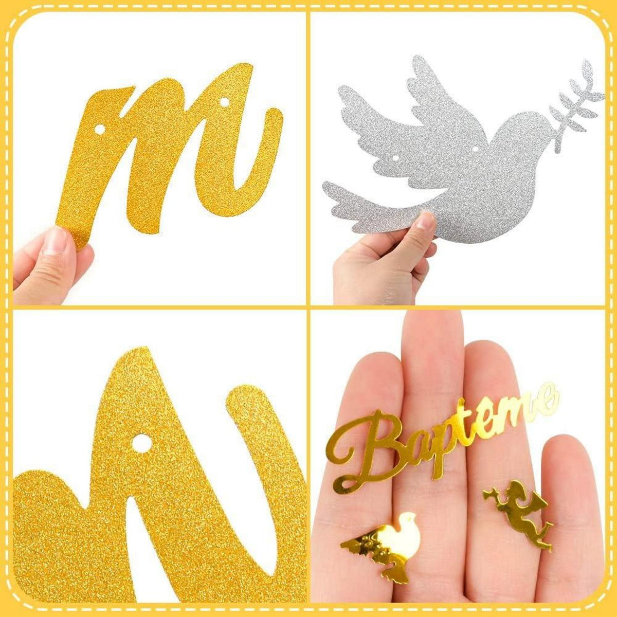 Babyparty-Dekoration Star Guirlande Baptême iZoeL