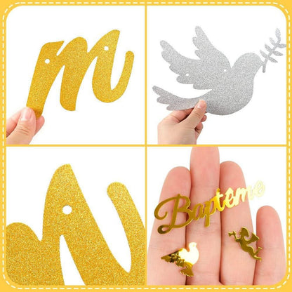Babyparty-Dekoration Star Guirlande Baptême iZoeL