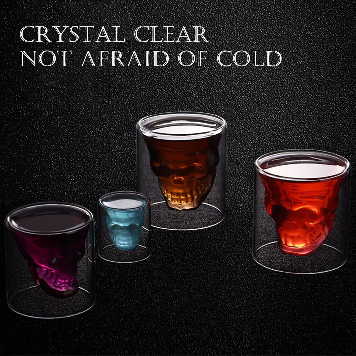 Totenkopf Glas Kristall Cocktailgläser Halloween Schnapsgläser 150ml