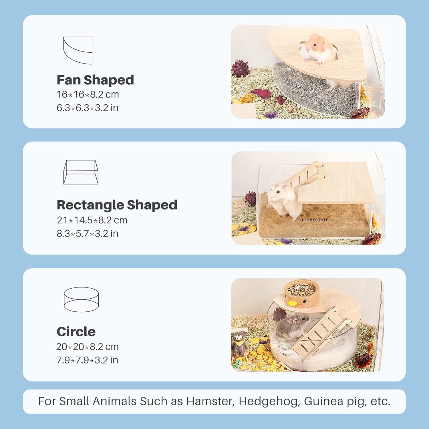 Hamster Sandbad Container Acryl Dusch Grabungsraum Katzenklo Mäuse
