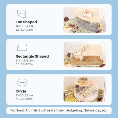 Hamster Sandbad Container Acryl Dusch Grabungsraum Katzenklo Mäuse