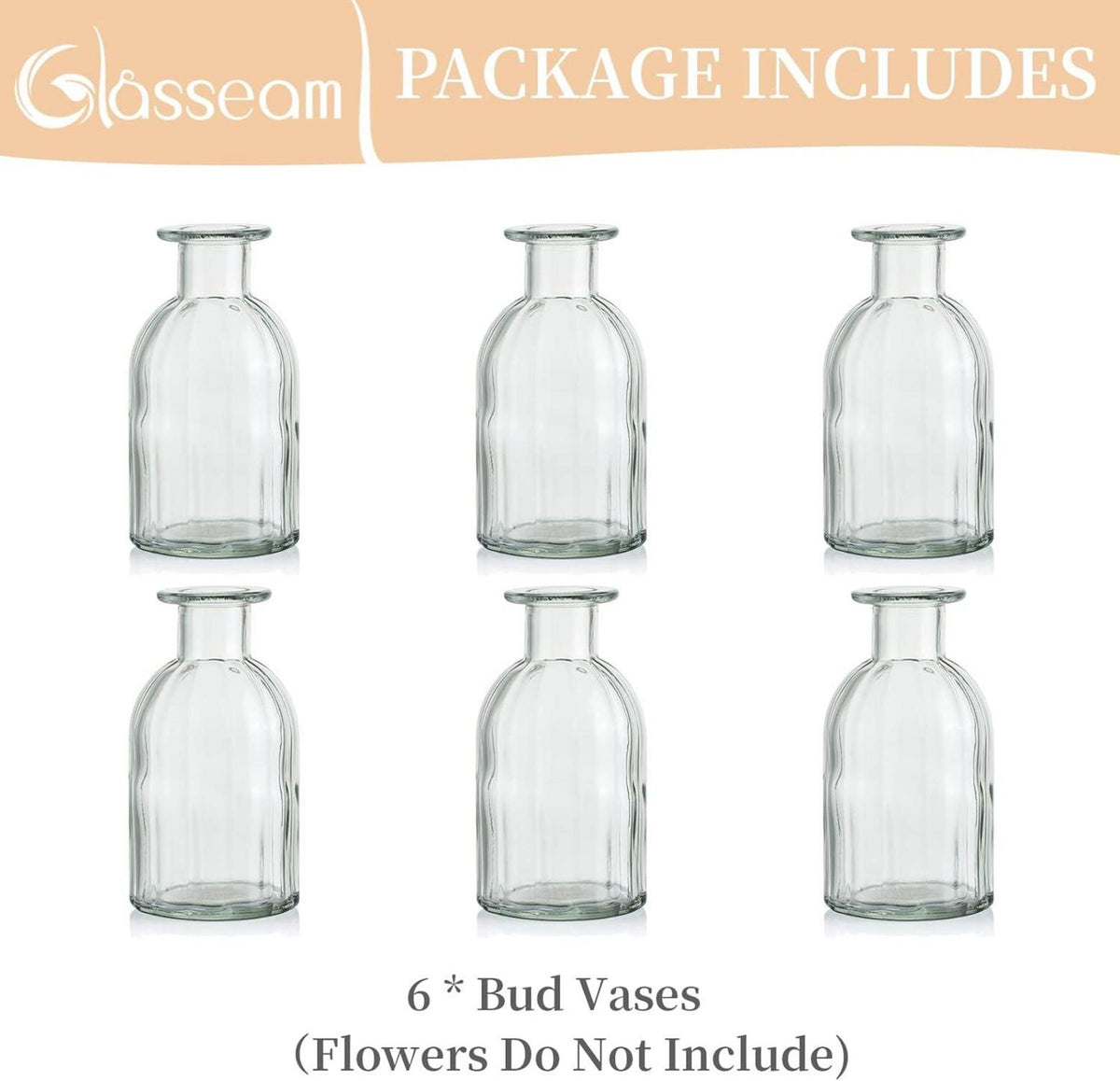 Kleine Glasvasen Set Vintage Blumenvasen 6 Stück Hochzeit Deko