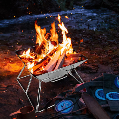 Lagerfeuer-Grill Camping-Feuerstelle Tragetasche 304 Edelstahl 3-in-1 robust