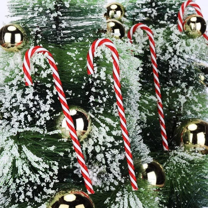 18 Stück Weihnachtsbaum Zuckerstangen Anhänger 15CM Rot Weiß Christbaumschmuck