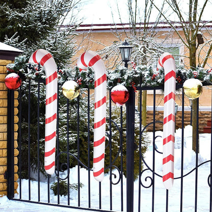3 Stück 87 cm Aufblasbare Zuckerstangen Weihnachtsdeko