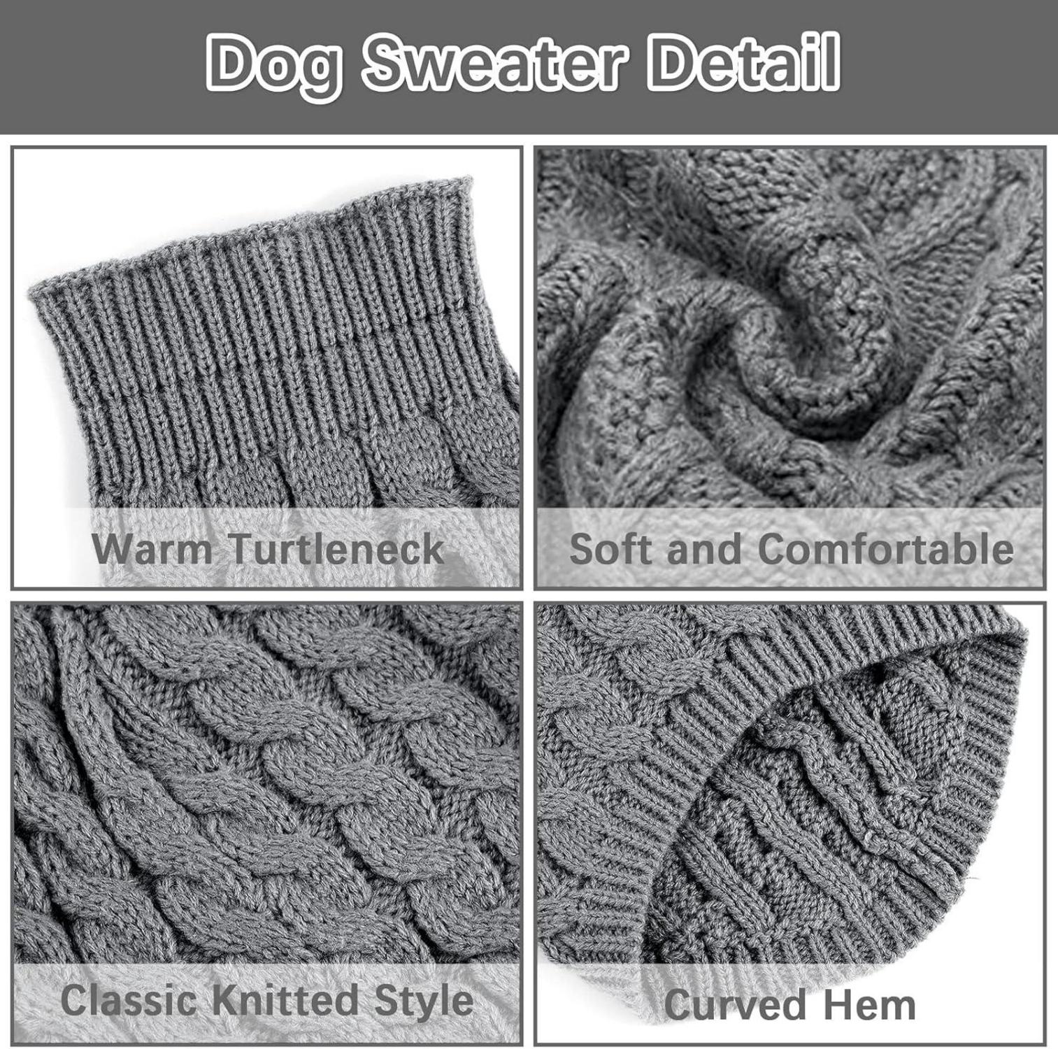 Hundepullover Winter Rollkragen Strickpullover Weich Katzen Kleine Hunde Medium