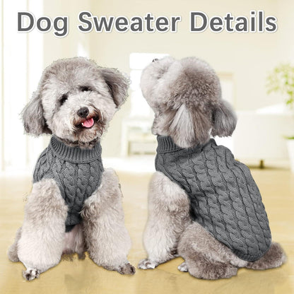 Kleiner Hundepullover Winter Warmer Rollkragen Strickpullover mit