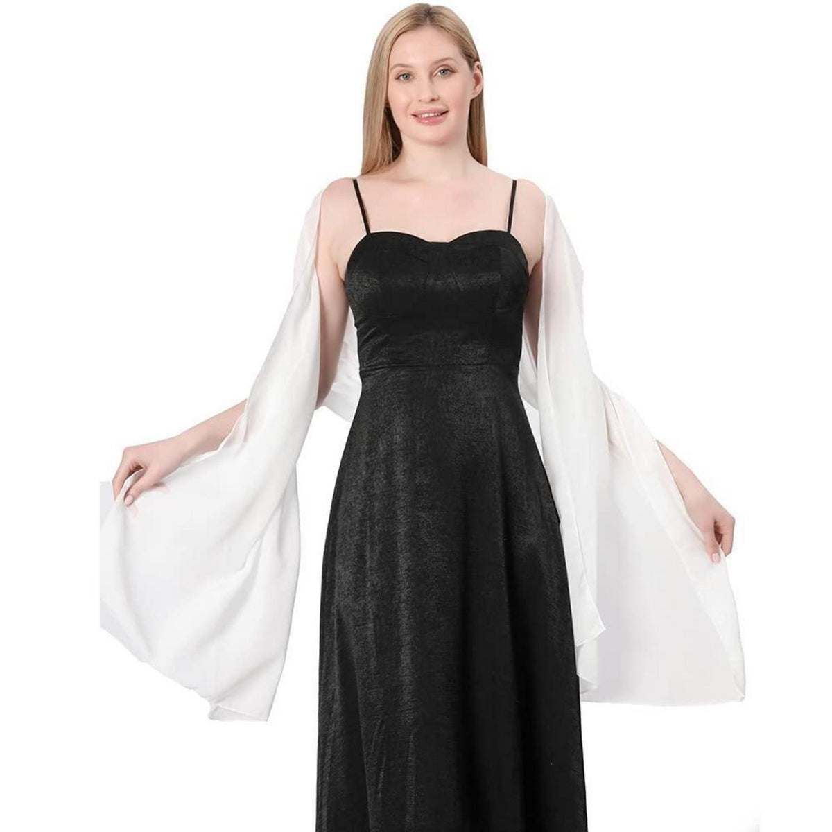 Chiffon Schal Damen leicht weich für Abendkleider Hochzeit Braut 200x70cm