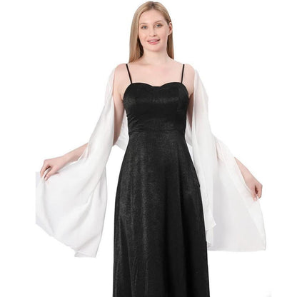 Chiffon Schal Damen leicht weich für Abendkleider Hochzeit Braut 200x70cm