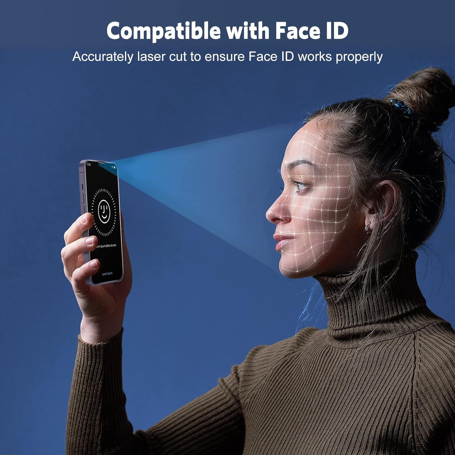Panzer Schutz Glas für iPhone 14 Pro Max 6,7 Zoll mit Rahmen-Installationshilfe
