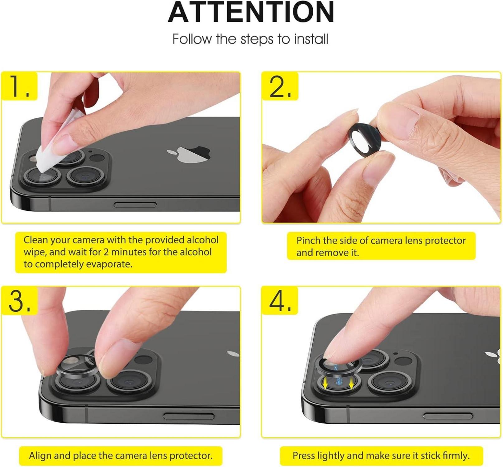 Kameraschutz gehärtetes Glas iPhone 13 Pro Max SPARIN 4er Set