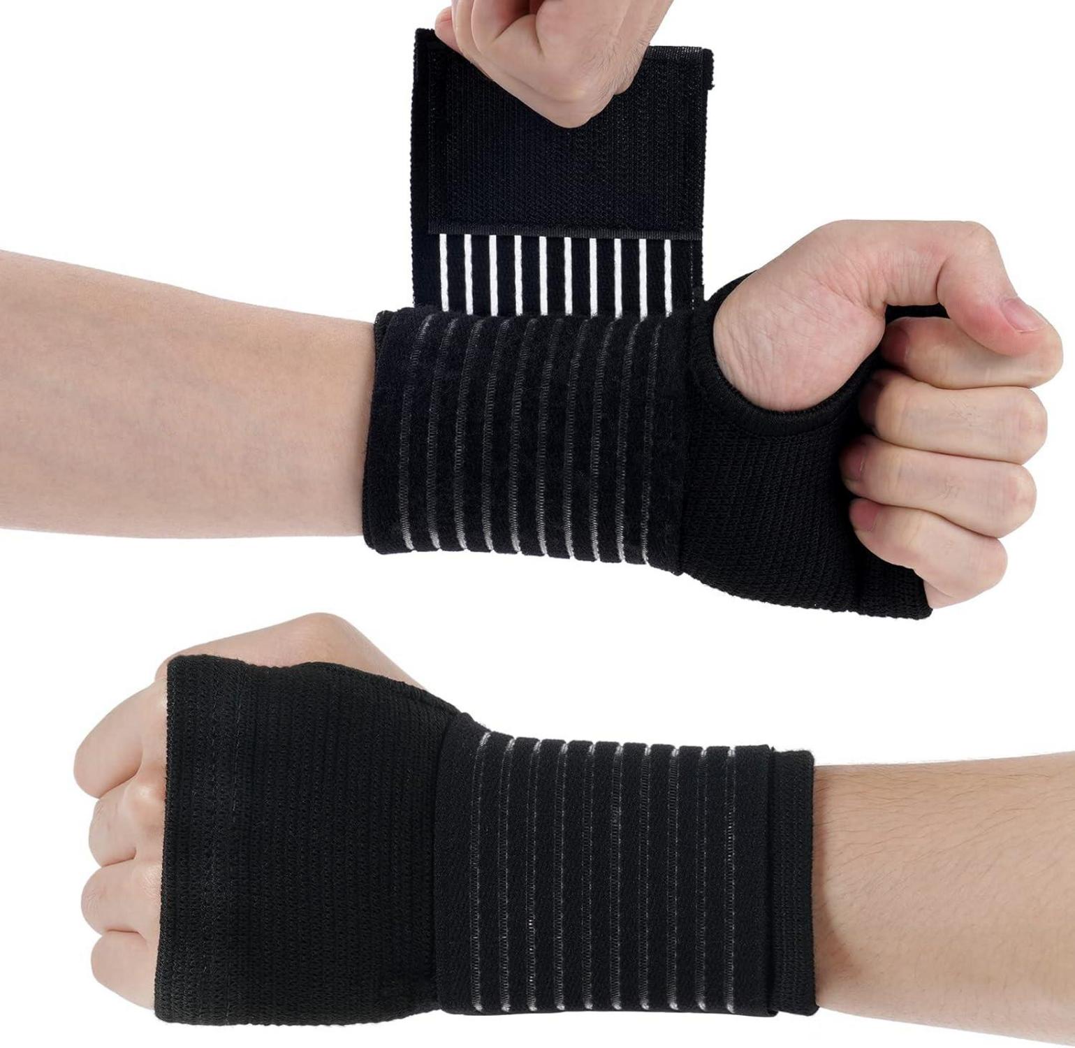 ACWOO Handgelenkbandage 2er Set Schwarz für Sport und Alltag