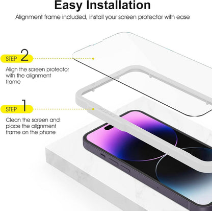 Panzer Schutz Glas iPhone 14 Pro 2022 6,1 Zoll 9H Härte 3+2 Stück