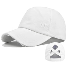 Damen Baseballkappe Pferdeschwanz – Vintage Sonnenhut für Sport & Outdoor