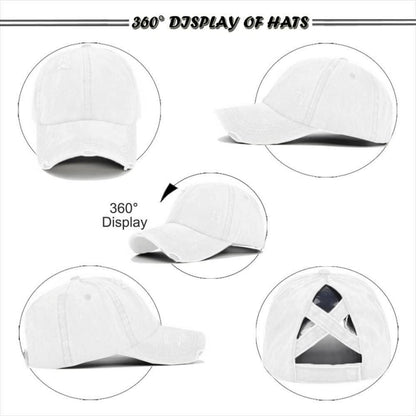 Damen Baseballkappe Pferdeschwanz – Vintage Sonnenhut für Sport & Outdoor