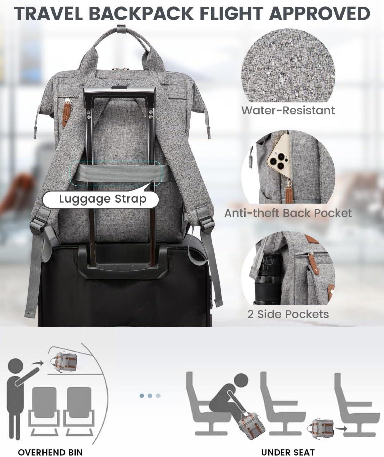 LOVEVOOK Damen Rucksack 15,6 Zoll Laptop Schulrucksack Wasserdicht Uni Business