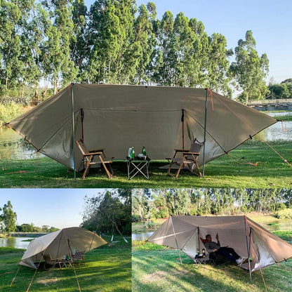 Ultraleichtes Tarp 4x4 Zeltplane Wasserdicht Sonnensegel für Hängematte