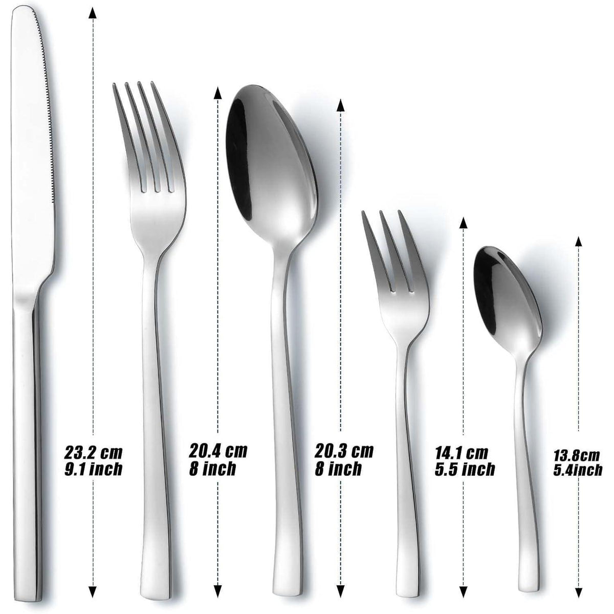 Besteckset 30-teilig für 6 Personen, Edelstahl, spülmaschinenfest