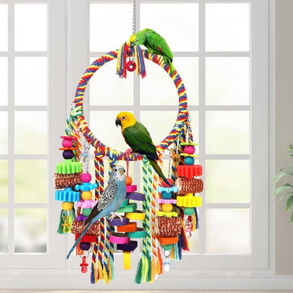 Vogelspielzeug Ringschaukel Swing Perch mit Maiskolben