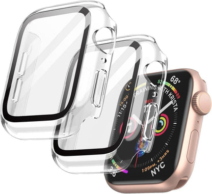 Schutzhülle mit Displayschutz für Apple Watch SE 40mm 2 Stück