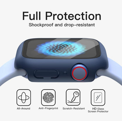 Schutzhülle Displayschutz Apple Watch SE Series 6 5 4 44mm Blau 2 Stück