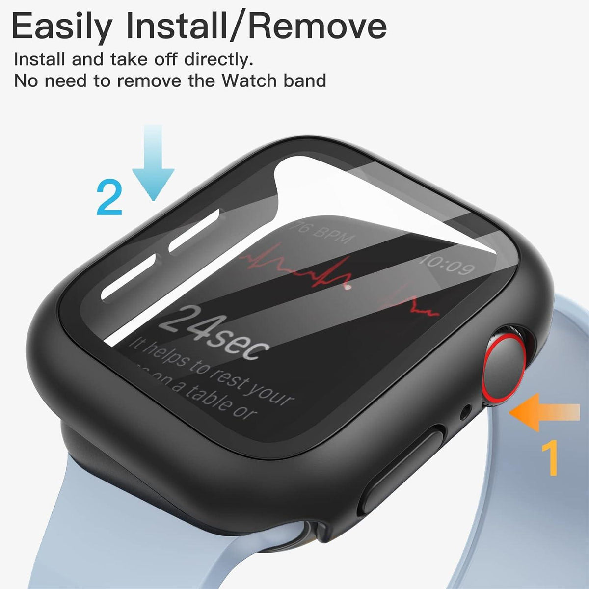 JETech Hülle Displayschutz Apple Watch SE Series 6 5 4 40mm Schwarz