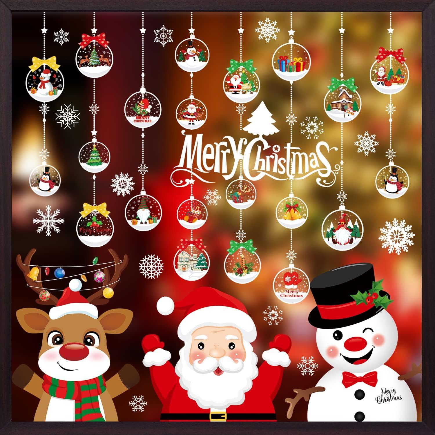 237 Stück Weihnachts Fenstersticker PVC Aufkleber 20x30cm