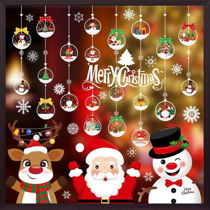 237 Stück Weihnachts Fenstersticker PVC Aufkleber 20x30cm