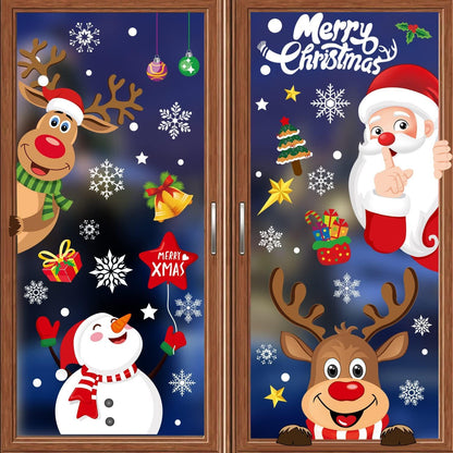 Weihnachten Fenstersticker 256 Stück Wiederverwendbar