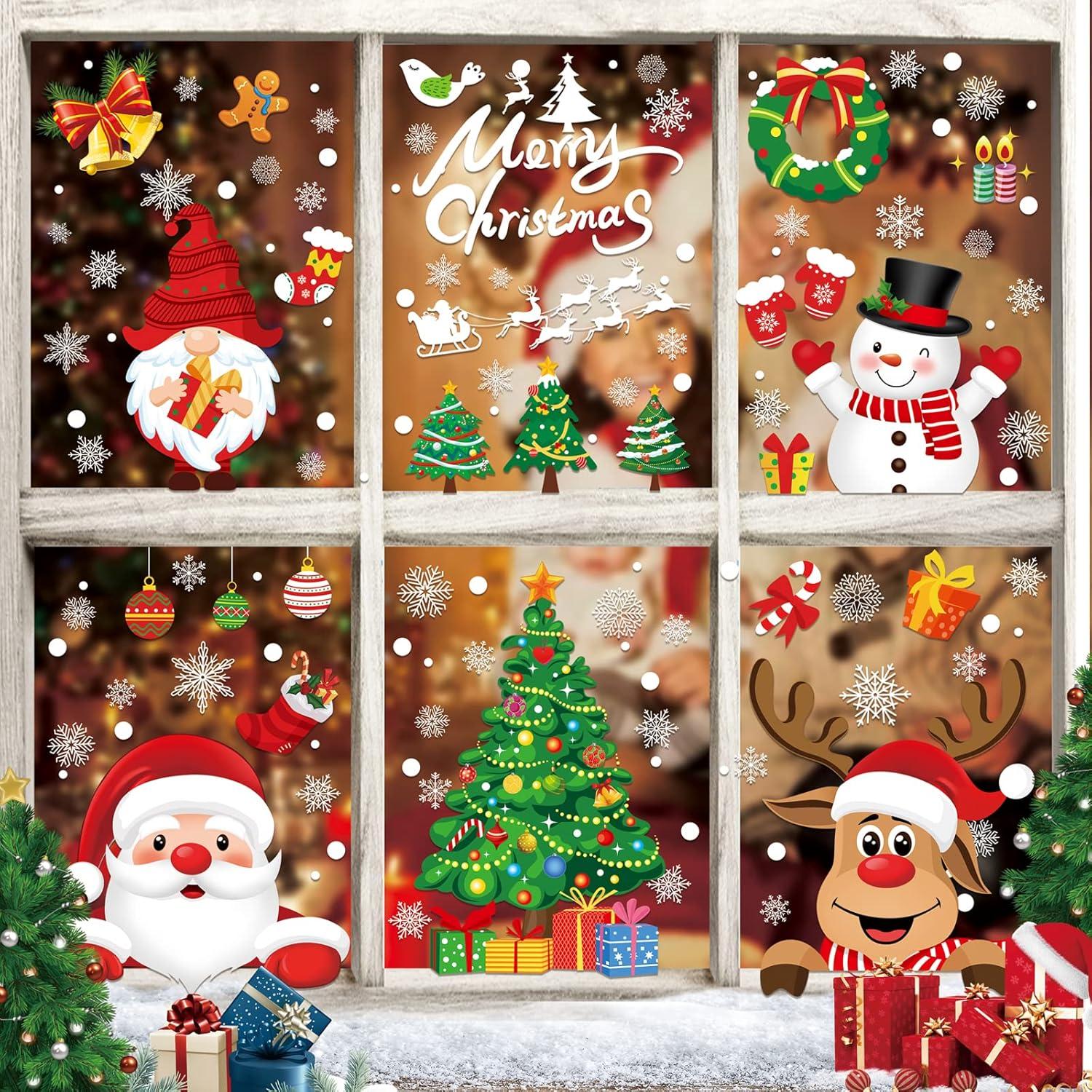 245-teilige Weihnachten Fenstersticker Set für Glasfenster