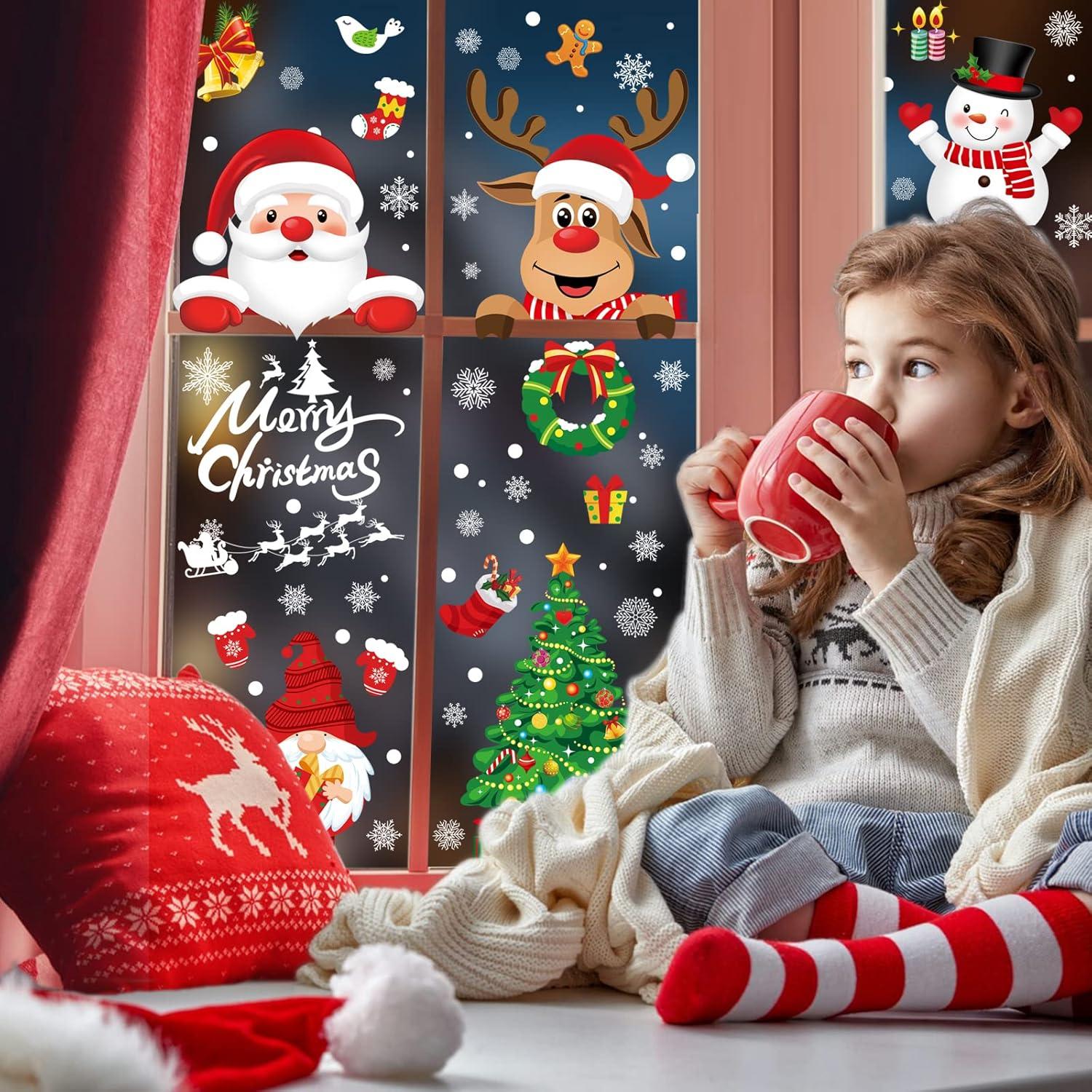 245-teilige Weihnachten Fenstersticker Set für Glasfenster