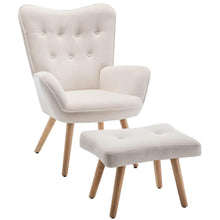 Ohrensessel mit Hocker – Bequemer Samt Relaxsessel für Wohnzimmer