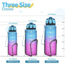 Coolfel Sport Trinkflasche BPA-frei mit Zeitmarkierung 2l