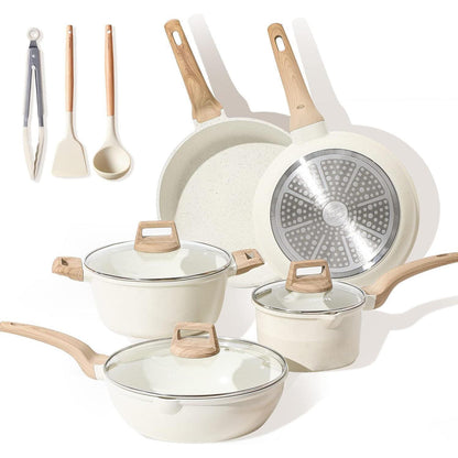 CAROTE Topfset 11-teilig, Antihaft-Beschichtung, Induktion